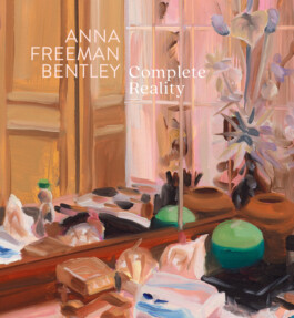 The cover image of the book 'Complete Reality' by Anna Freeman Bentley. It shows a detail from one of her paintings, which shows a dressing table reflected in a mirror. Anomie Publishing